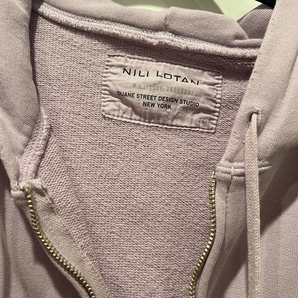 Nili Lotan Callie Zip Up Hoodie Lavender - Picture 7 of 11